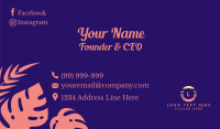 Palm Leaf Business Card example 1