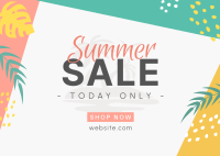 Playful Summer Sale  Postcard