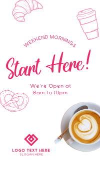 Minimalist Coffee Hours Facebook Story