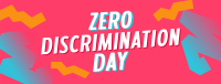 Playful Zero Discrimination Day Facebook Cover