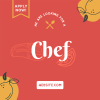 Restaurant Chef Recruitment Linkedin Post Design