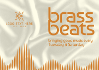 Brassy Beats Postcard Design