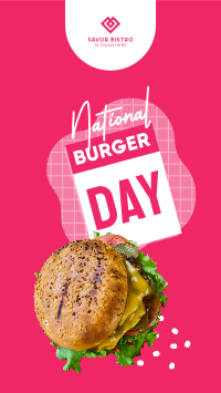 Fun Burger Day Facebook Story Image Preview