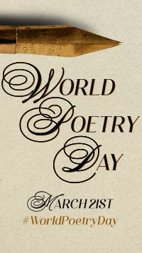 World Poetry Day Pen TikTok Video