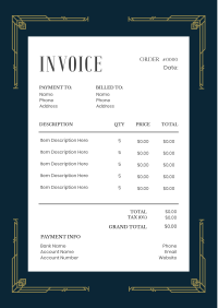 Classic Deco Invoice Image Preview