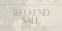 Minimalist Weekend Sale Twitter Post