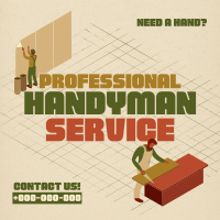 Isometric Handyman Services Linkedin Post