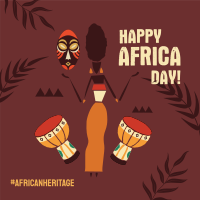 Africa Day Greeting Instagram Post Design
