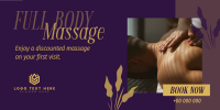 Relaxing Massage Therapy Twitter Post Design