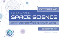 Space Week Webinar Postcard Design