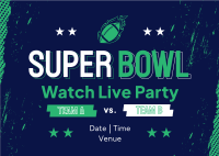 Football Watch Party Postcard Design