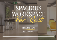 Spacious Space Rental Postcard Image Preview