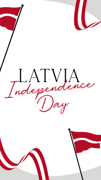 Latvia Independence Flag Instagram Story Design