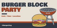 Burger Block Party Twitter Post