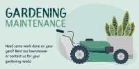 Garden Lawnmower Twitter Post Design