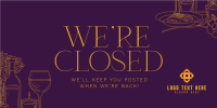 Luxurious Closed Restaurant Twitter Post