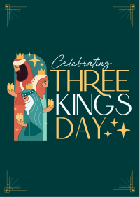 Modern Three Kings Day Flyer Design