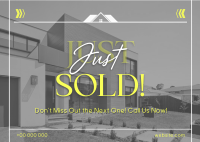 Minimalist Sold Property Postcard