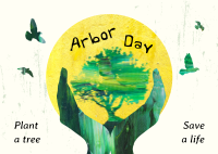 Creative Arbor Day Postcard