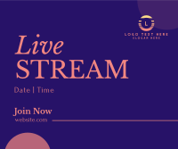 Live Stream On Facebook Post Design