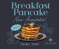 Breakfast Blueberry Pancake Facebook Post