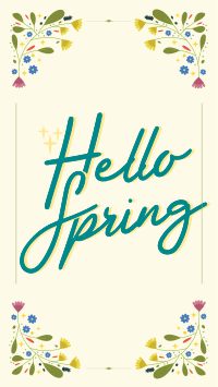 Floral Hello Spring Instagram Reel