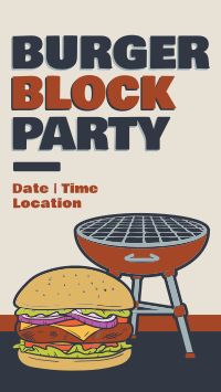 Burger Block Party Facebook Story