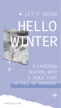 Hello Winter Instagram Reel Image Preview