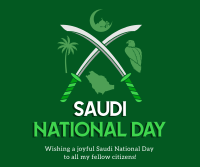 Saudi Day Symbols Facebook Post