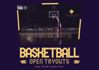 Basketball Ongoing Tryouts Postcard