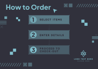 Abstract Order Guide Postcard