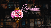 Ramadan Stained Lamp Zoom Background