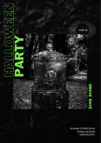 Halloween Grave Party Poster