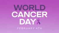 Minimalist World Cancer Day Animation