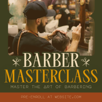 Retro Barber Masterclass Instagram Post