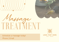 Spa Massage Treatment Postcard