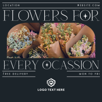 Modern Nostalgia Floral Service Instagram Post Design