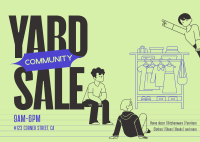 Community Yard Sale Postcard