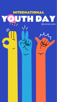 Hand Sign Of The Youth Instagram Story Design