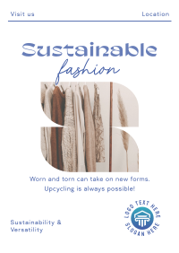 Elegant Minimalist Sustainable Fashion Poster