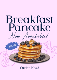 Breakfast Blueberry Pancake Poster