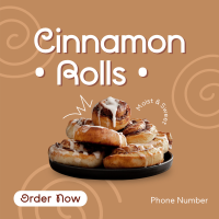 Quirky Cinnamon Rolls Instagram Post