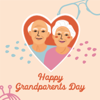 Heart Grandparents Greeting  Instagram Post