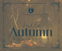 Hello Autumn Greeting Facebook Post