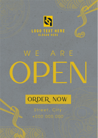 Oriental Cuisine Now Open Flyer