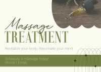 Spa Massage Treatment Postcard