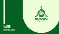 Green Triangle Leaves  Business Card