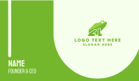 Green Frog Letter L Business Card Design