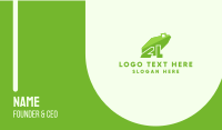 Green Frog Letter L Business Card