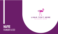 Pink Flamingo Bird Business Card